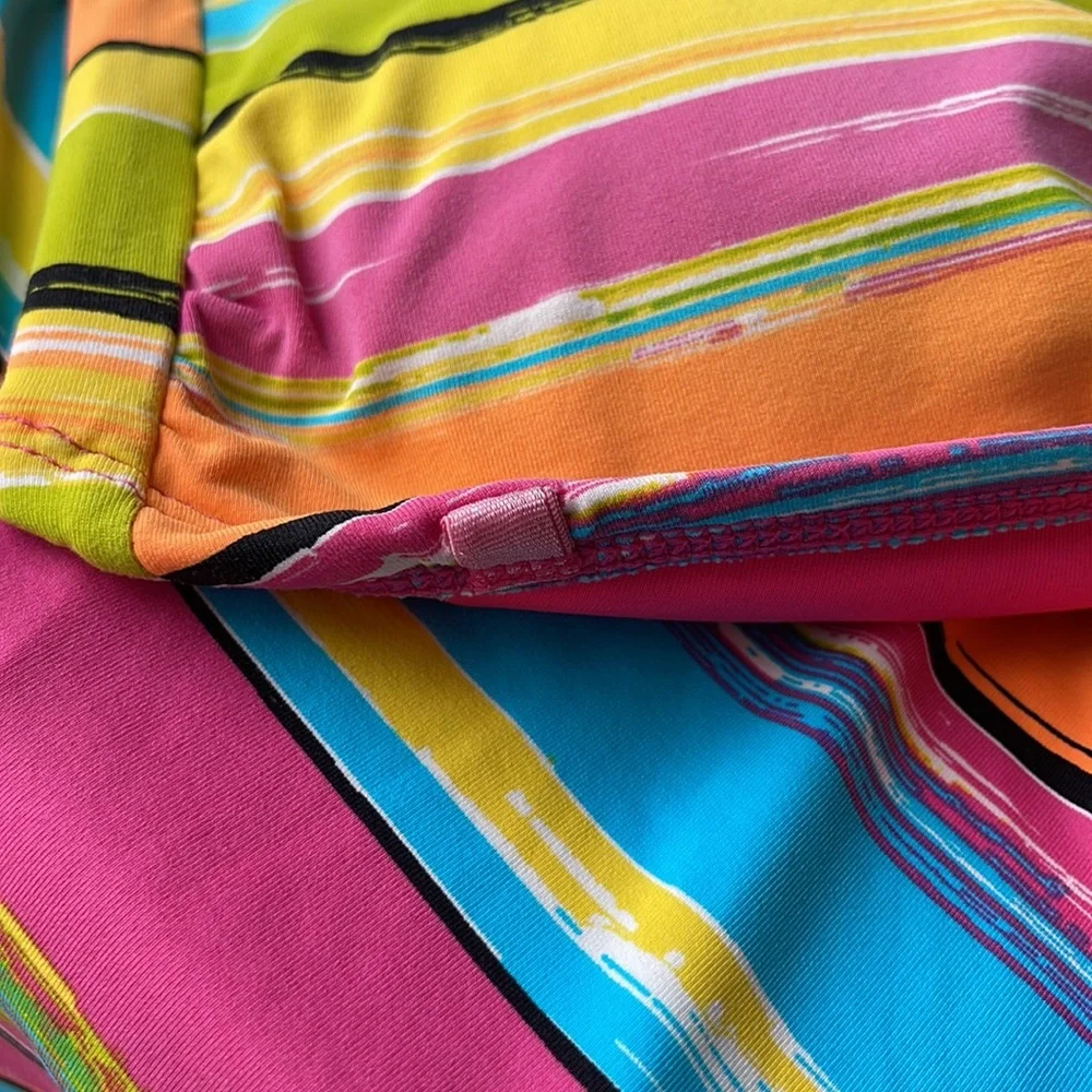 Anne Cole Strapless Tankini Top in Neon Colors SZ L - Picture 8 of 9